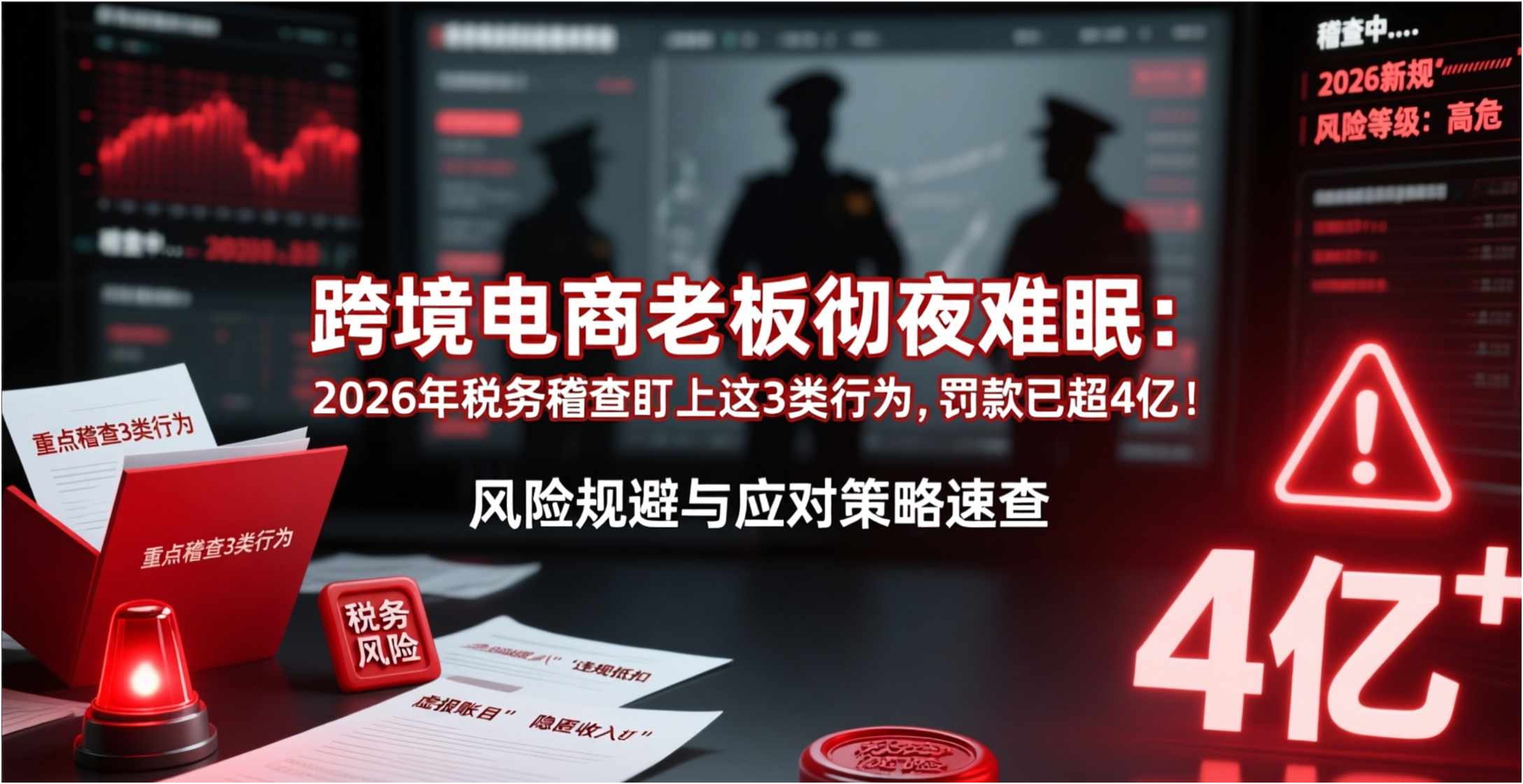 跨境电商老板彻夜难眠2026年税务稽查盯上这3类行为，罚款已超4亿！