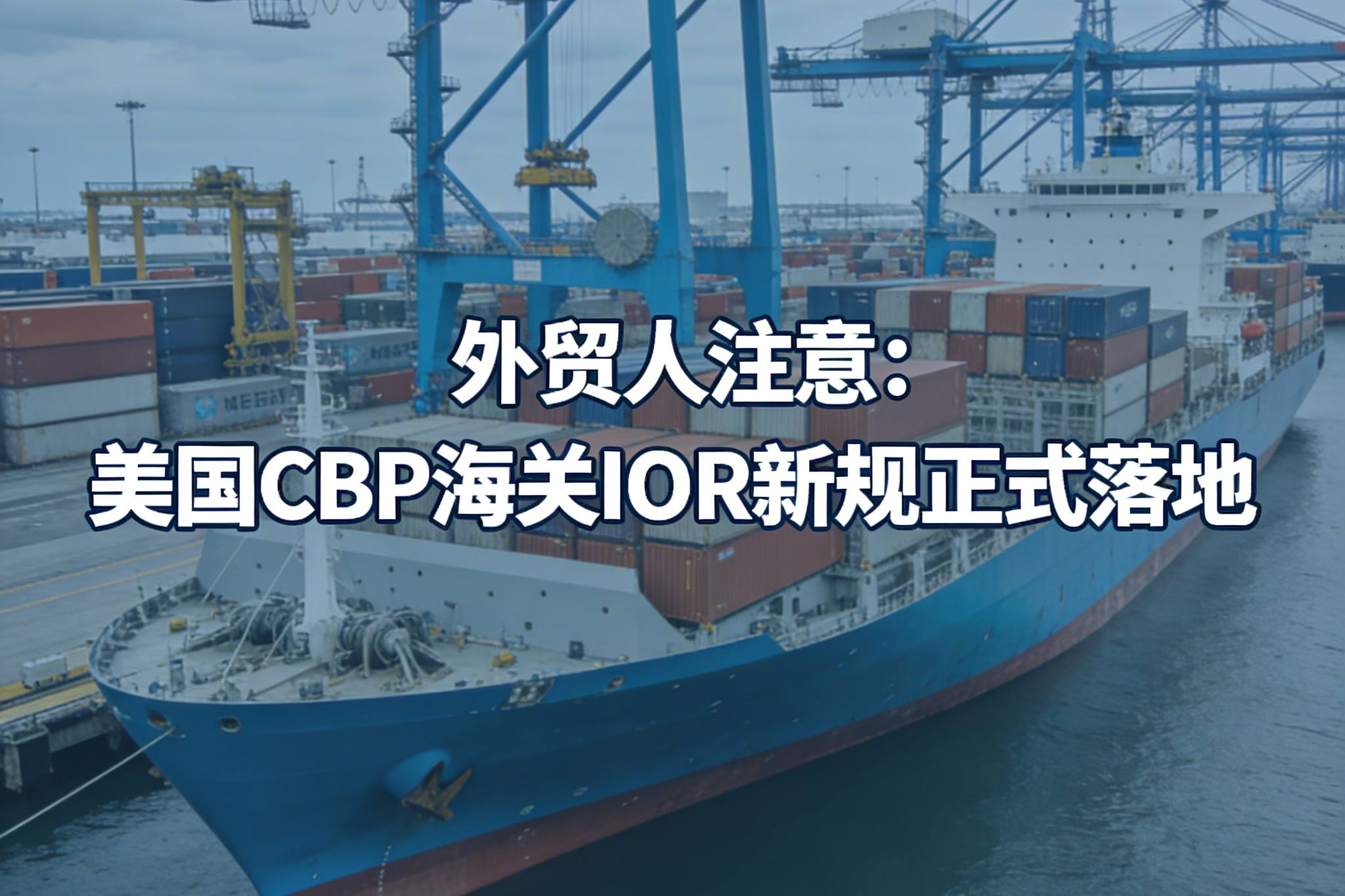 美国CBP海关IOR新规正式落地！无缓冲期无豁免权，外贸人即刻自查合规！