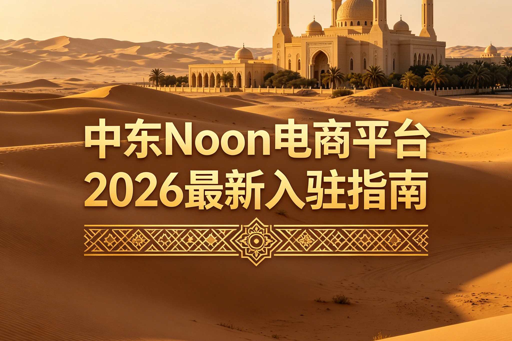 中东Noon电商平台2026最新入驻指南：抢占蓝海，你需要的不止是教程，还有“这把钥匙”！