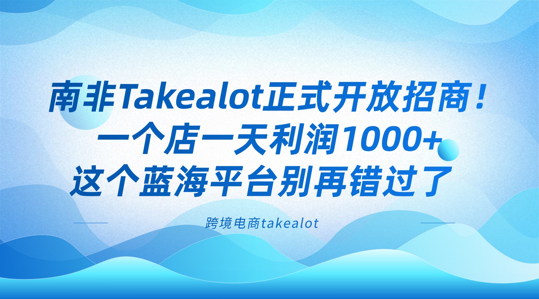南非Takealot正式开放招商！一个店一天利润1000+，这个蓝海平台别再错过了