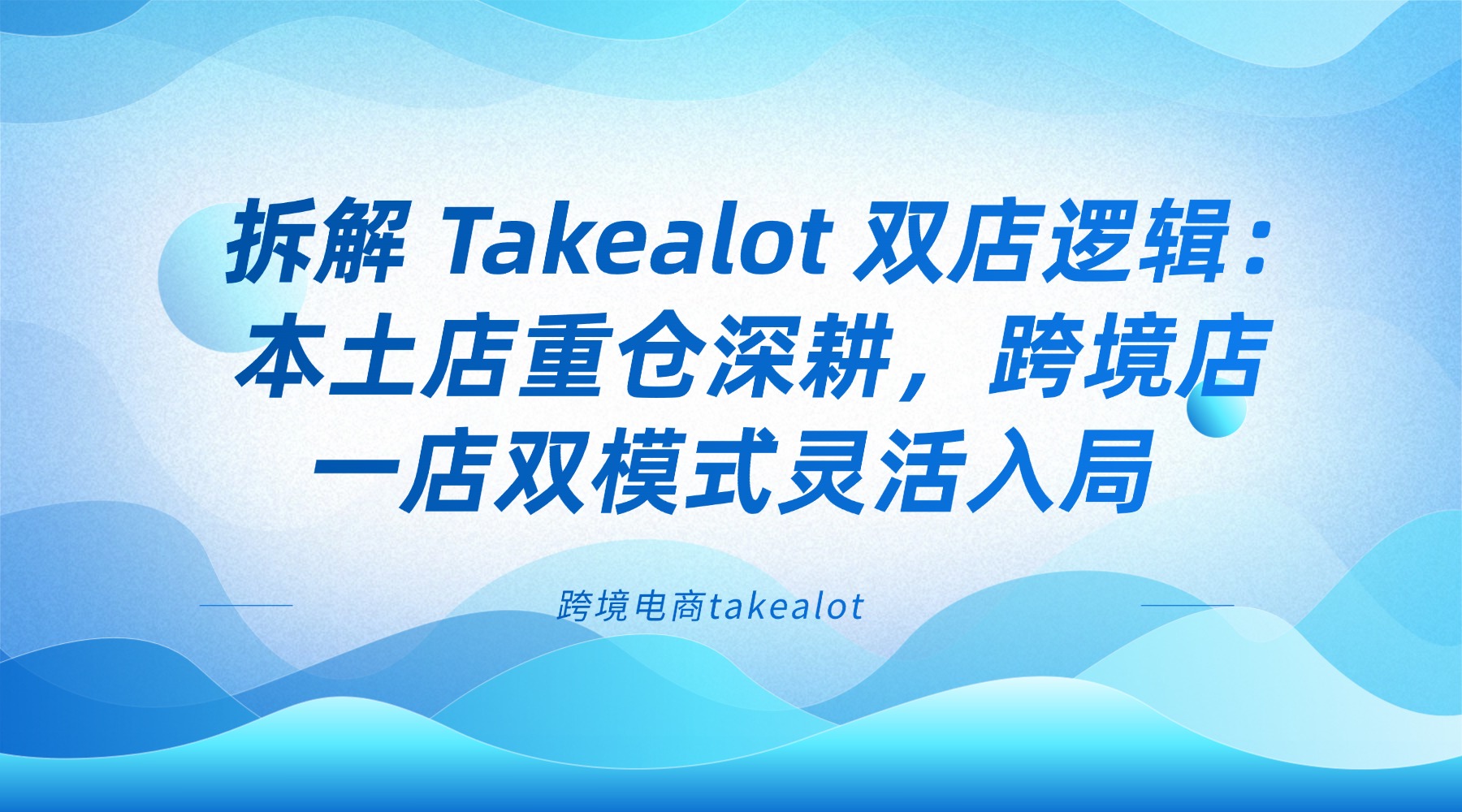 拆解 Takealot 双店逻辑：本土店重仓深耕，跨境店一店双模式灵活入局