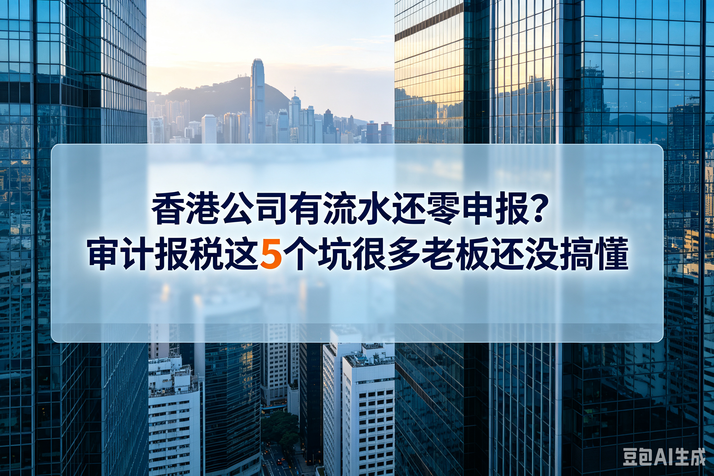 香港公司有流水还零申报？审计报税这5个坑，很多老板还没搞懂