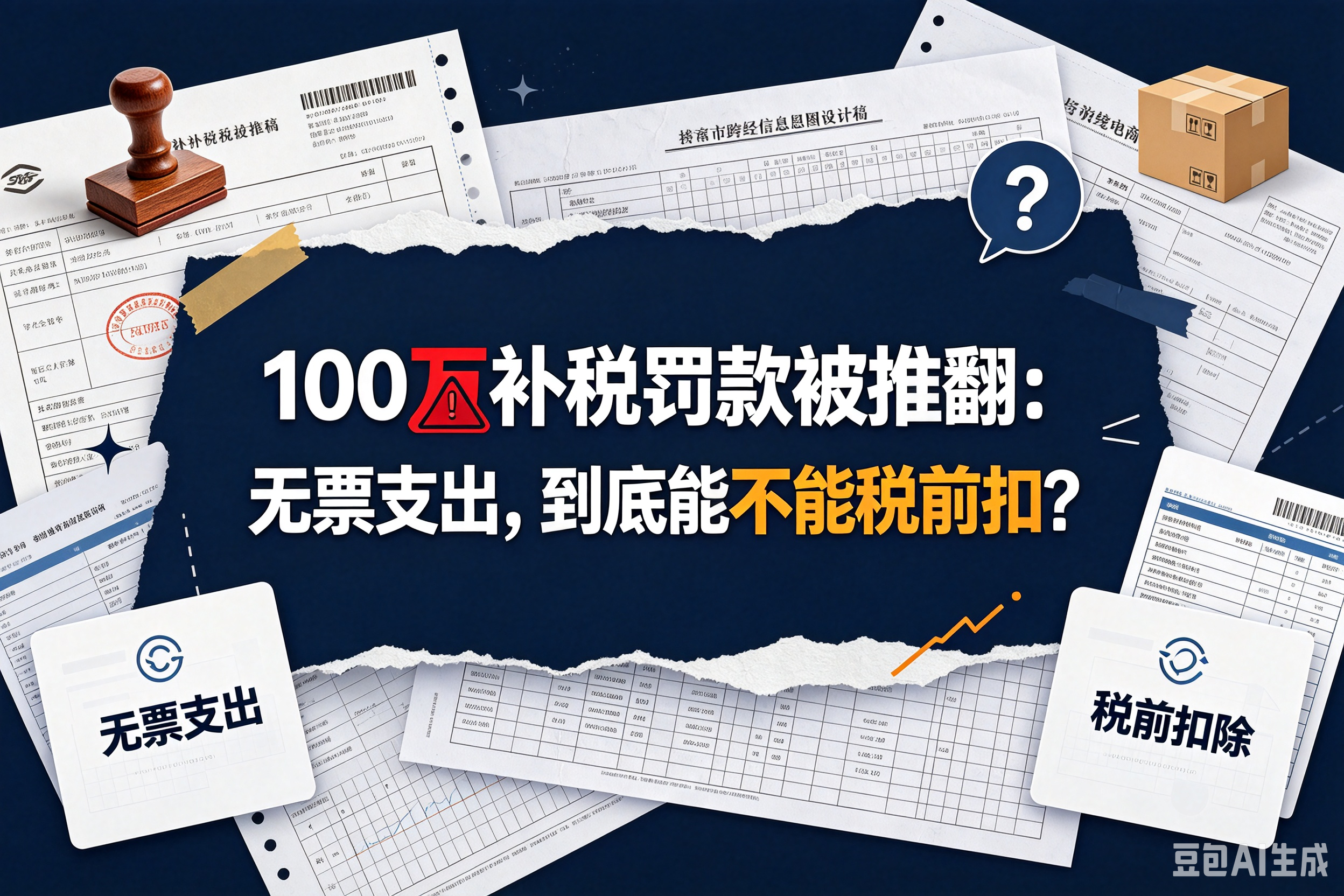 100万补税罚款被推翻：无票支出，到底能不能税前扣？