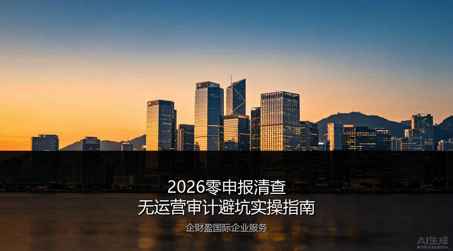 2026零申报清查：无运营审计避坑实操指南