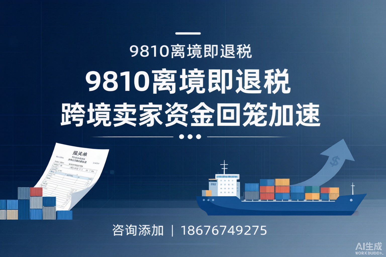 9810海外仓”离境即退税”落地：报关即可退税，跨境卖家资金回笼加速