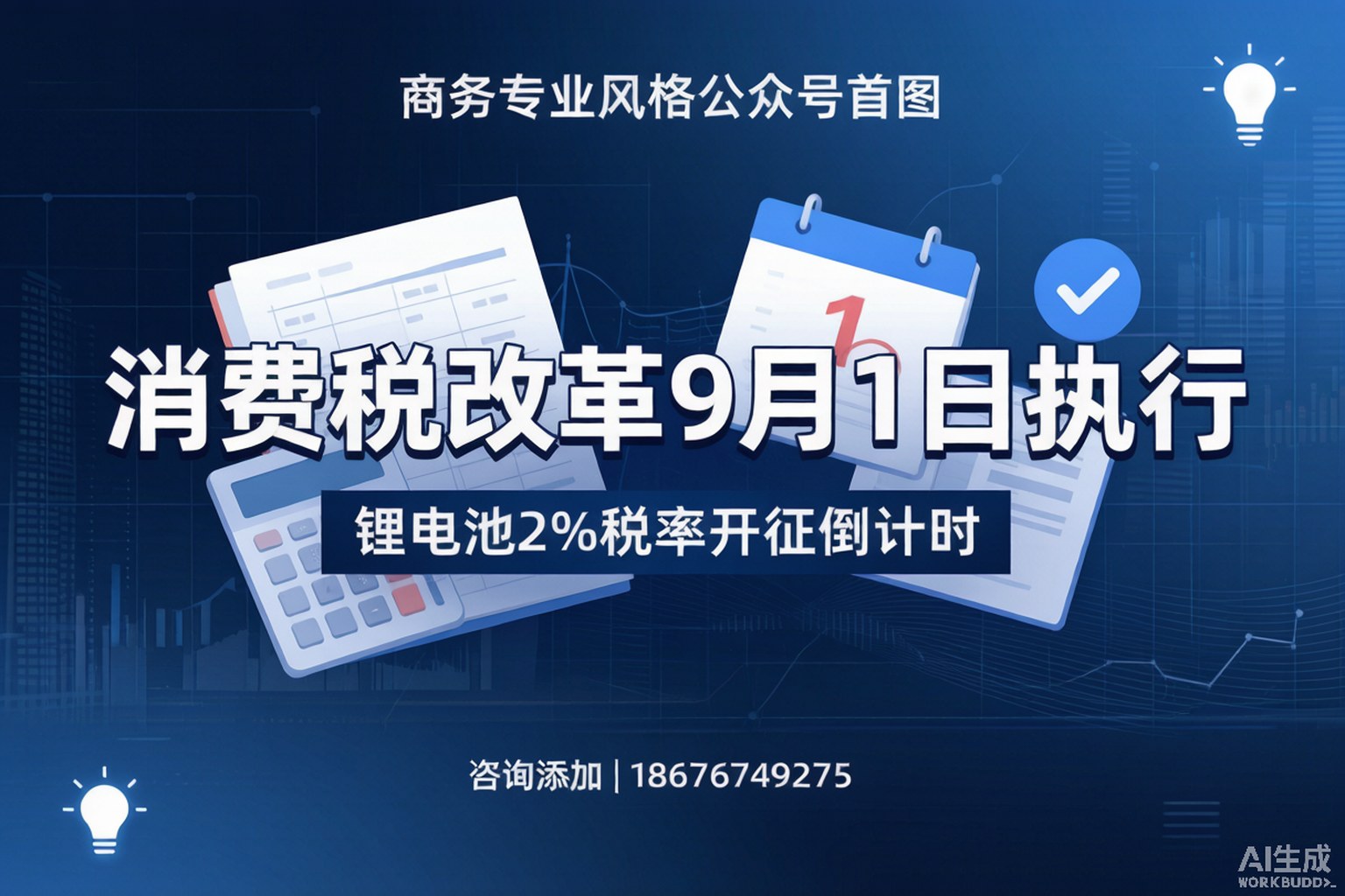 9月1日锂电池消费税恢复征收！2%税率开征倒计时，企业如何提前应对