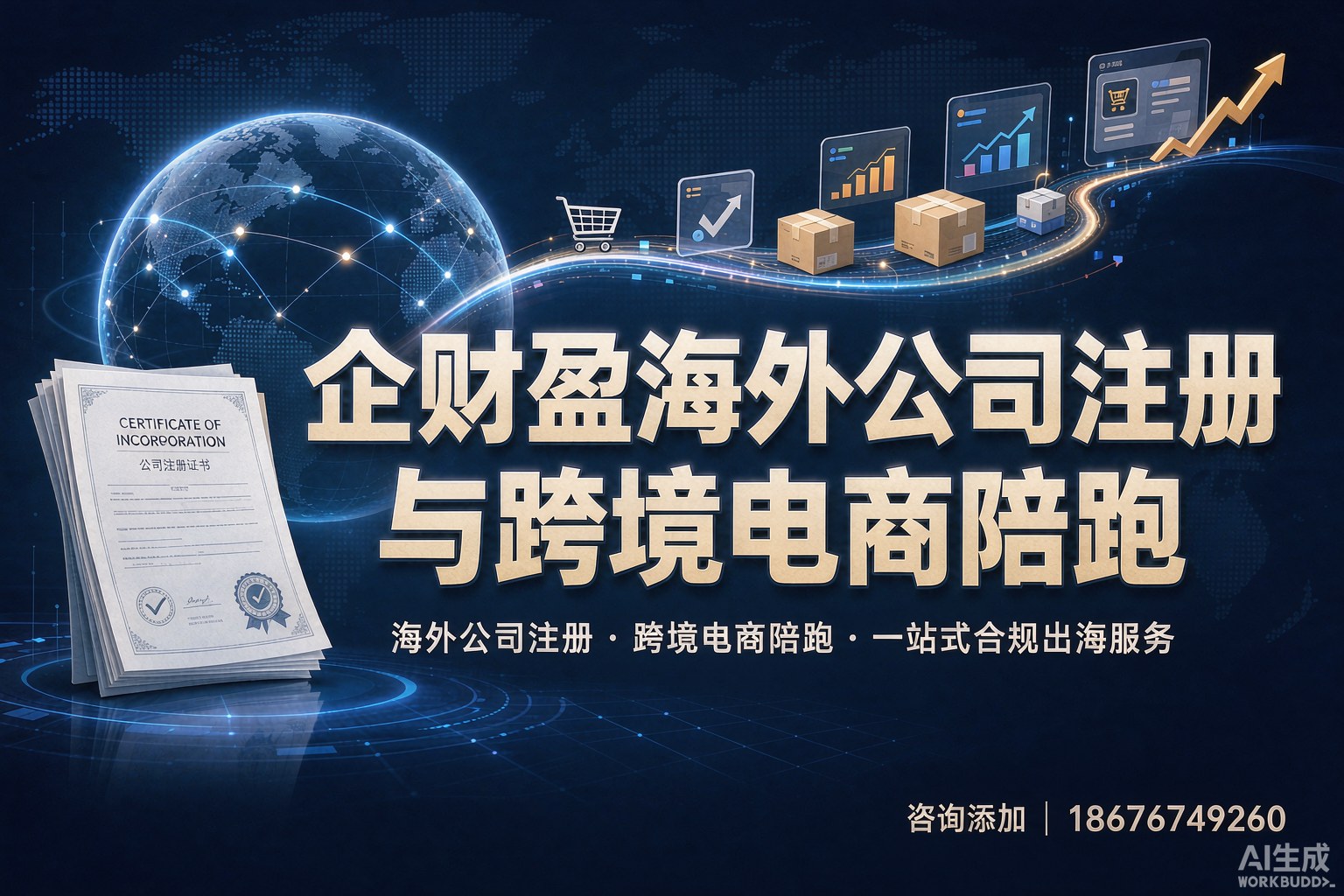 企财盈海外公司注册服务：覆盖40+国别的全球布局与跨境电商陪跑能力